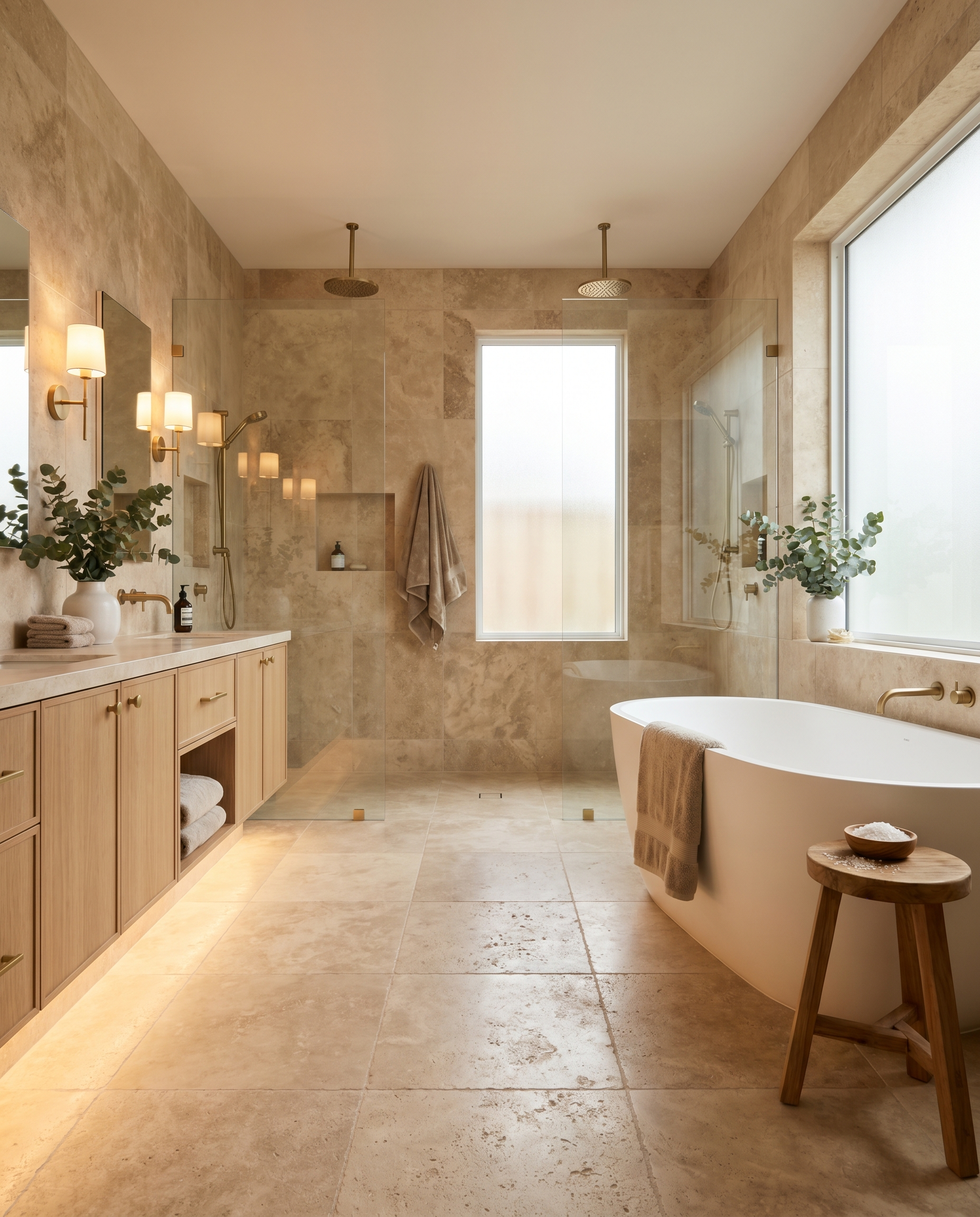 Spa-style master bathroom renovation